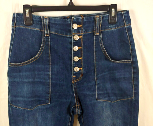 Veronica Beard Damen Jeans 29 8 Arya Straight High Rise Exposed Button Fly - Bild 2 von 7