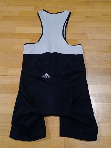 Cycling Bib Shorts Adidas Size M Black / White Biker Bike - Picture 6 of 6