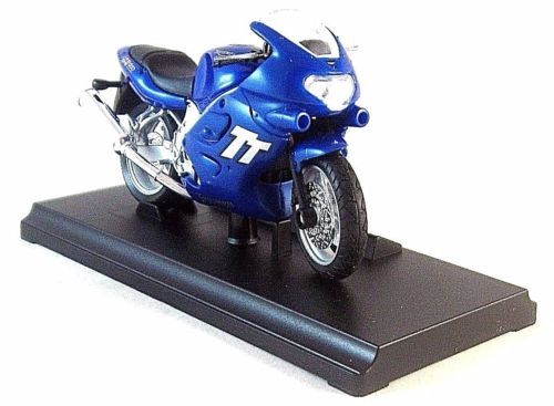 TRIUMPH TT600,2002 METALLIC BLUE WELLY 1/18 DIECAST MOTORCYCLE COLLECTOR'S MODEL - Picture 9 of 12