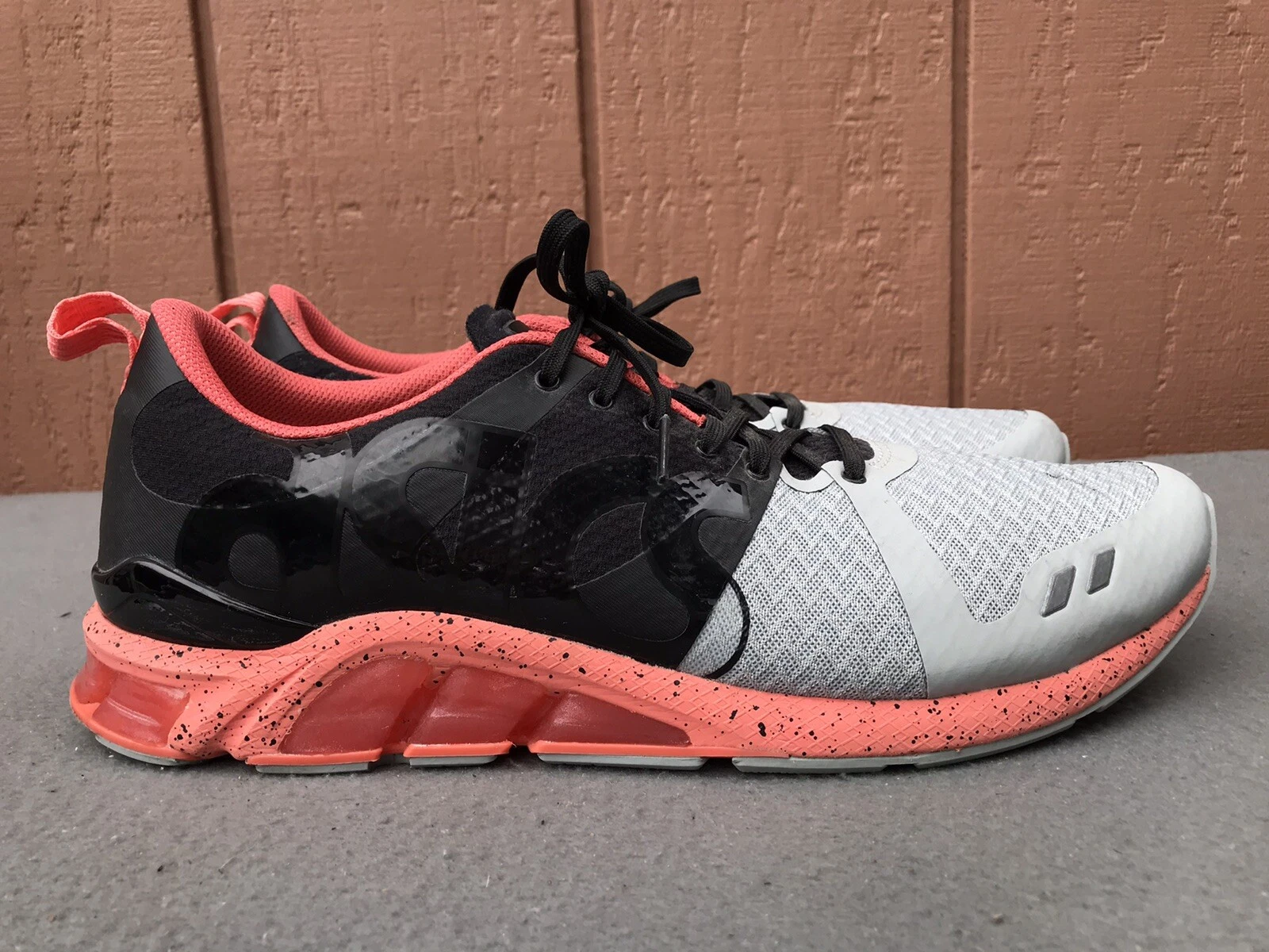 EUC ASICS GEL Lyte One Eighty UOMO US 12 5 scarpe casual neutre nere C5