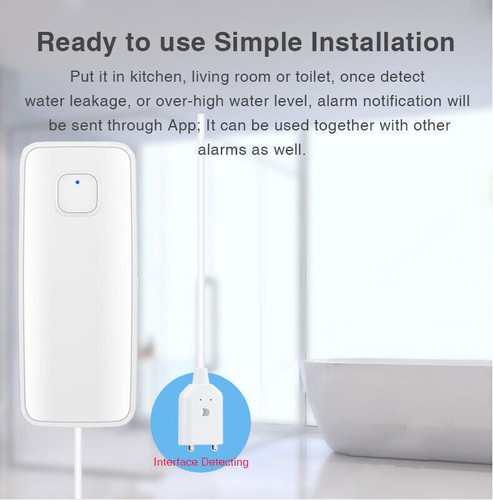 Smart TUYA APP WIFI Water Leak Overflow Sensor Home Alarm Flood Leakage Detector - Picture 5 of 18