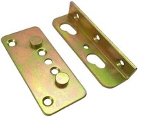 Premium No-Mortise Bed Rail Brackets Complete Set of 4 