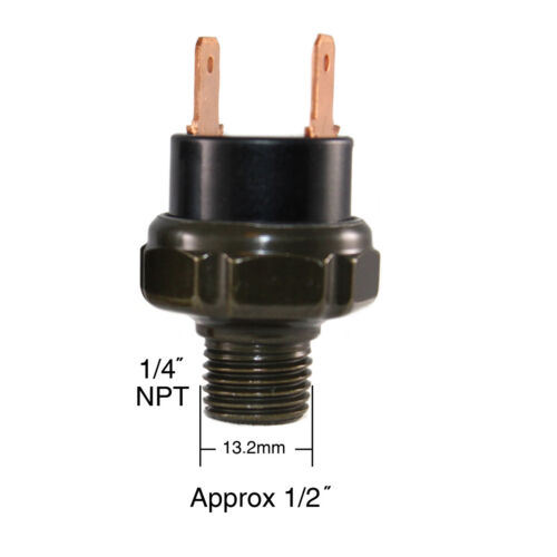 Filo di montaggio serbatoio interruttore pressione aria 125-200 PSI 1/4" NPT 12 V/24 V per corno treno - Foto 2 di 4