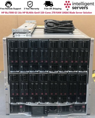 Hp C7000 G3 16x Hp Bl460c Gen9 3 Cores 2tb Ram 10gbe Blade Server Solution Ebay