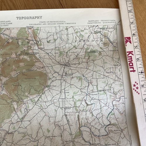Lot Of 4 Antique 1900’s Topography/Geographical Survey Sheets Maryland/PA - Picture 9 of 21
