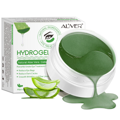 60 Pcs Under Eye Hydrogel Collagen & Aloe Mask Patches Dark Circles Anti Ageing - Picture 10 of 11