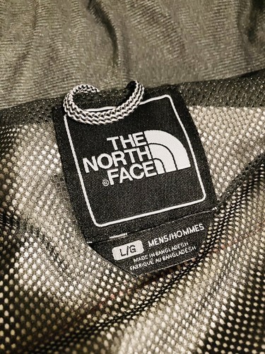 The North Face Hyvent Jacket Windbreaker Hooded Shell Nylon Red Gray Full Zip L - Picture 7 of 8