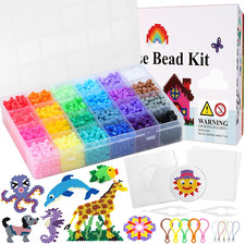 5200Pcs Fuse Beads Kit for Boys and Girls, 24 Colors 5Mm Melting Beads Set Inclu