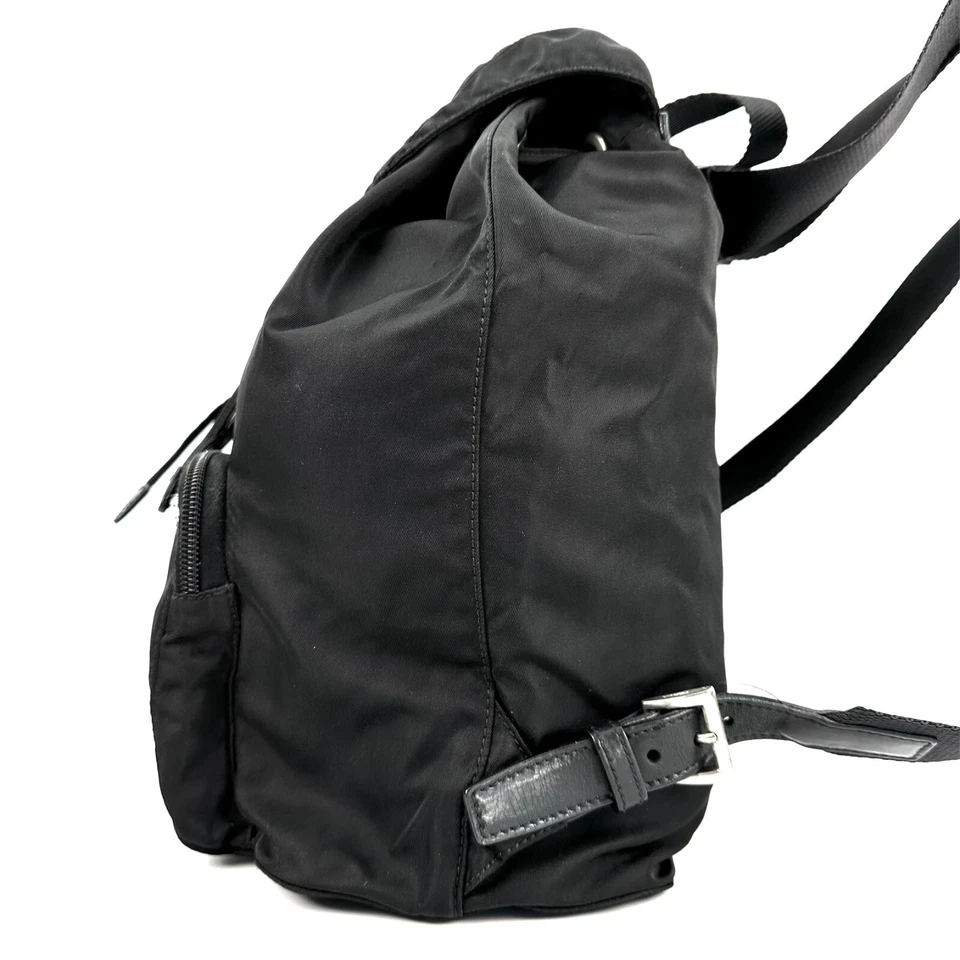 PRADA черный нейлона и кожи рюкзак сумка сумочка BZ4560 X03-0349 - Изображение 4 из 4