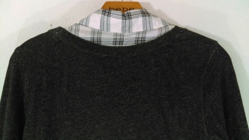 Style & Co. Petite Medium Top Plaid & Gray Layered Long Sleeve Collared - Bild 7 von 9