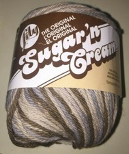 3 Skeins Lily Sugar 'n Cream 100 Cotton Yarn 2 oz  "EARTH OMBRE"