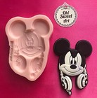 MICKEY MOUSE HEADPHONES  silicone mold fondant cake  Disney toppers wax FDA