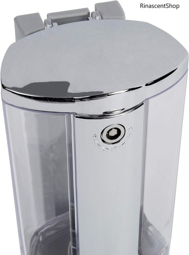 Dispenser di sapone liquido ricaricabile 350ml sapone da parete erogatore casa - Foto 5 di 6