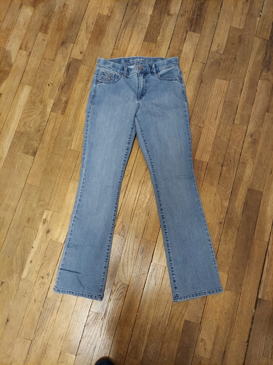 Gloria Vanderbilt Jordyn Curvy Barely Boot Jeans Size 6 P With Bling