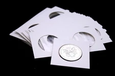 25 Self Adhesive 2.5" x 2.5" Coin Flip for American Silver Eagle by Supersafe