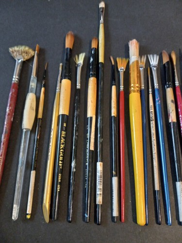 50 SURTIDOS PINCELES DE PINTURA DE ARTISTA VINTAGE, LOTE DE PATRIMONIO~Múltiples marcas 3 - Imagen 8 de 20