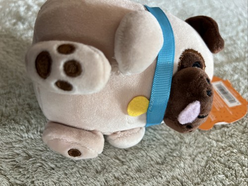 NUEVO FurEver Friends Brown Puppy Dog Blue Collar Slow Rise Foam Animal 5" - Imagen 3 de 8