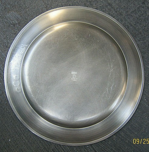 SAMMLERSTÜCK HANDGEFERTIGT JOHN SOMERS BRASILIEN JS X MG ZINN 11 ZOLL TELLER NEUWERTIG - Bild 4 von 5