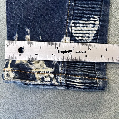 Damati Herren Motto Jeans 30X32 Blau Distressed Acid Wash 90’s Hip Hop Urban Wear - Bild 11 von 20