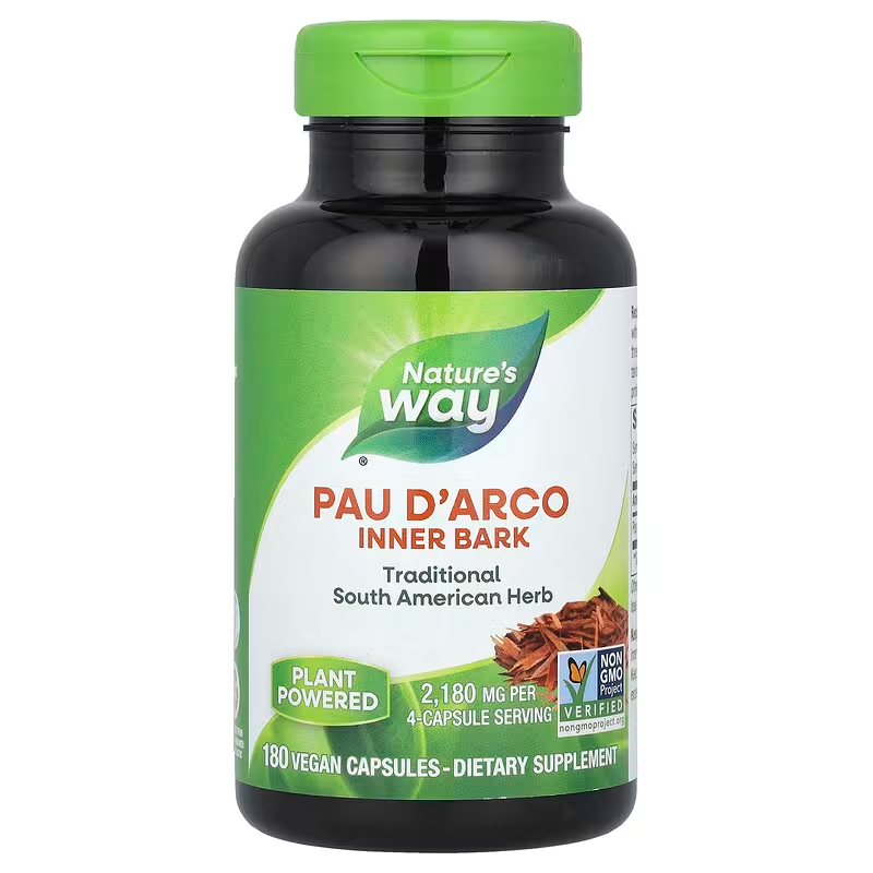 Nature's Way, Pau d'Arco, Inner Bark, 545 mg, 180 Vegan Capsules