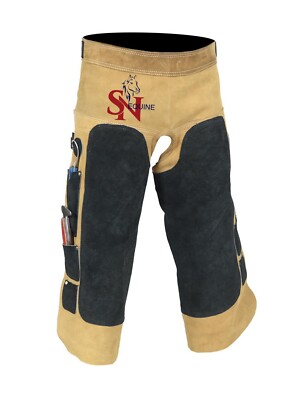 Professional Leather Farrier Apron,Chaps with Adjustable Buckles & Tool Pockets