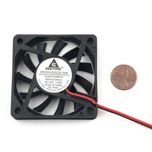 60mm 10mm 24V Cooling Case Fan 6010 PC Computer CPU 6cm 60x60x10mm 2-Pin 4-Pack - Picture 2 of 5