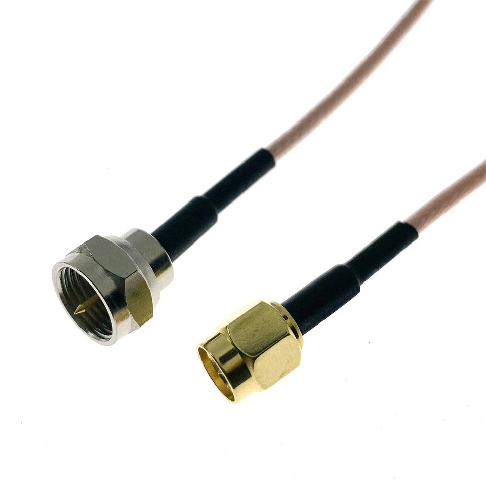 F-Type Male plug to SMA Male 50Ω RG316 Coax Low Loss Jumper RF Cable lot - Image 4 of 4