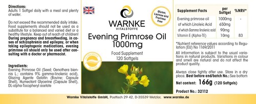 Nachtkerzenöl - 120 Softgels- hochdosiert - vegan | Warnke Vitalstoffe - Bild 3 von 7