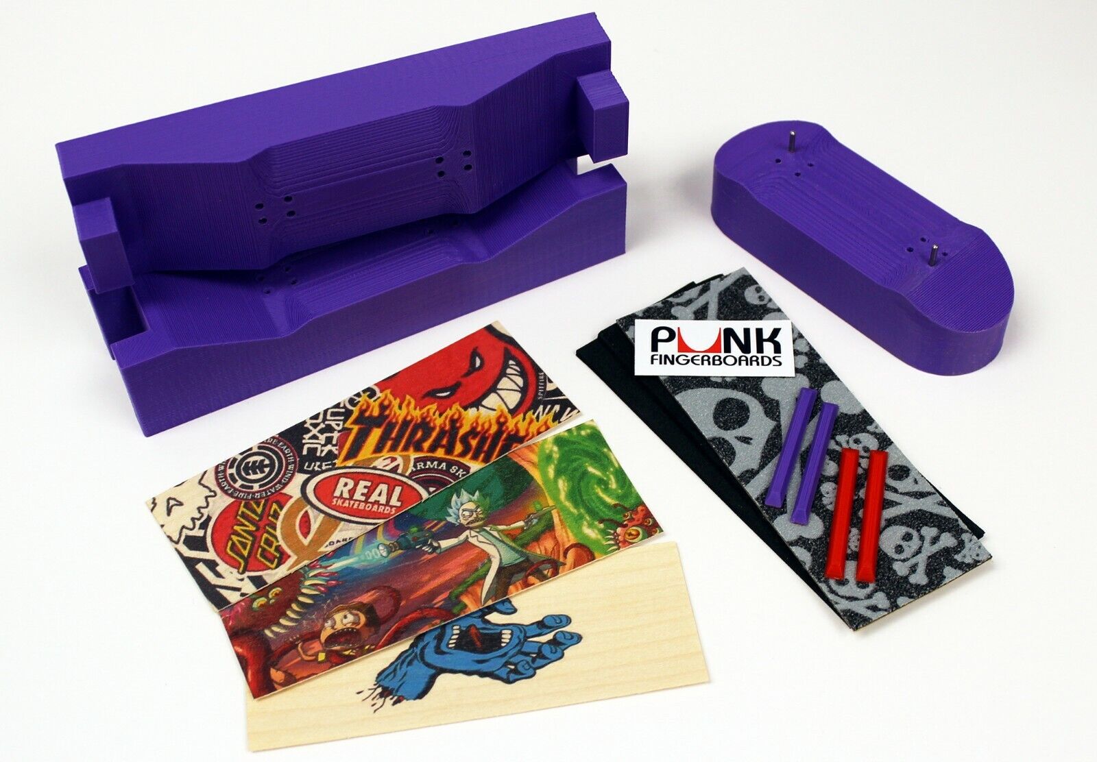 IMPROVED Pro 32mm Fingerboard Mold, Graphic Veneer, Grip Rails Berlinwood Woob IMPROVED Pro 32mm Fingerboard Mold, Graphic Veneer, Grip Rails Berlinwood Woob