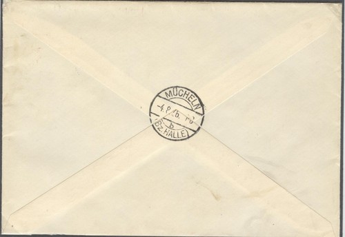 GERMANY 1936 Olympic Games Berlin Reg. cover Olympic Village Opening day - Bild 2 von 2