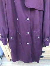 Burberry Double Jersey Burgundy Trench Coat