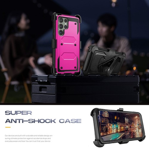 For Samsung S23+ S23 Ultra FE Phone Case Shockproof Clip Cover Screen Protector - Picture 12 of 54