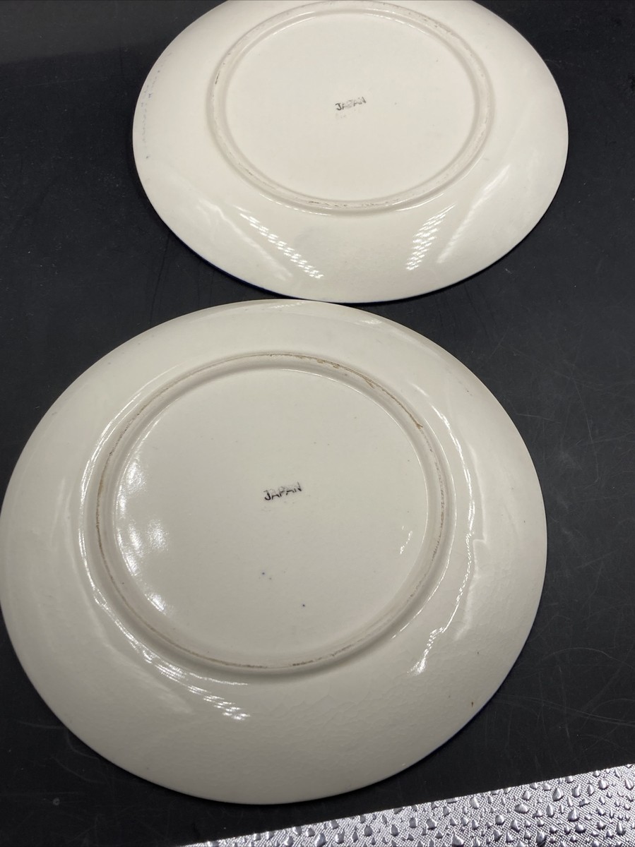 Set Of 2 Vintage Made In Japan Plates 7 1/2 “ Blue/White | eBay