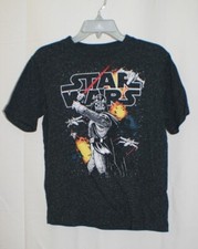 Disney Star Wars Darth Vader Short Sleeve T-Shirt Boy's Youth Sz XL Spaceship