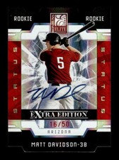 2009 Donruss Elite Extra Edition #79 Matt Davidson Signature Status #/50