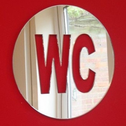 Specchi Acrilici A Forma Di WC Rotondi - Varie Dimensioni - Bild 2 von 2