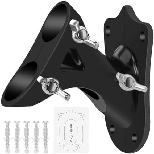 Flag Pole Holder for Outside House, Outdoor Flag Holder, Metal Flag Pole Bracket - Picture 2 of 6