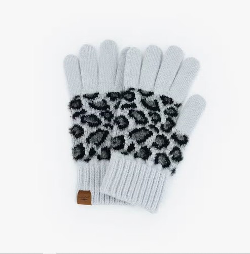 Britt's Knits Winter Gloves Ultra Soft Snow Leopard Pick From 3 Colors - Picture 2 of 4