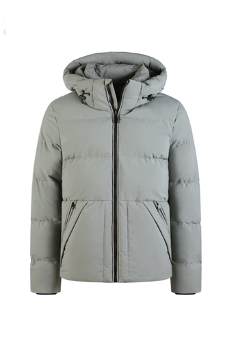 Men's Casual Water Resistant Quilted Padded Bomber Puffer Jacket with Hood - Picture 10 of 11