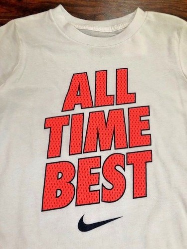 NEW Nike Boy Youth Short Sleeve Big Logo Tee Dri-Fit Cotton Football Baseball - Picture 19 of 103