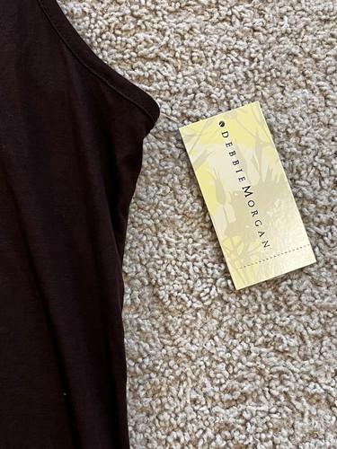 Debbie Morgan Top Womens L Brown Sleeveless Scoop Neck Bohemian Decor - Picture 3 of 9