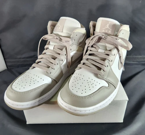 Size 8 - Air Jordan 1 Mid Linen College Gray Style Code 554724-082 DS29