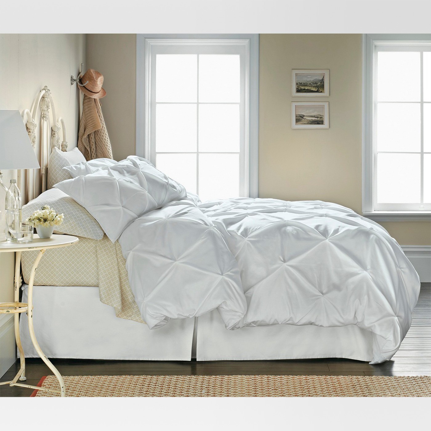 Threshold Cotton Pinch Pleat Duvet Cover & Shams Set White Full Queen Threshold Cotton Pinch Pleat Duvet Cover & Shams Set White Full Queen