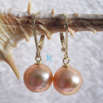 10.0-11.0mm Kasumi Freshwater Pearl Dangle Leverback Earrings D3S AC MORE COLORS