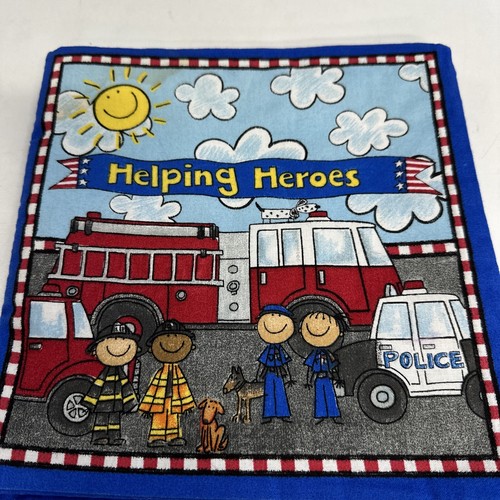 Helping Heroes Police Firefighter Baby Cloth Book Fabric Panel (Mark on cover) - Bild 4 von 16