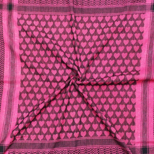 Palituch Herzen pink schwarz Kufiya PLO Tuch - Bild 3 von 10