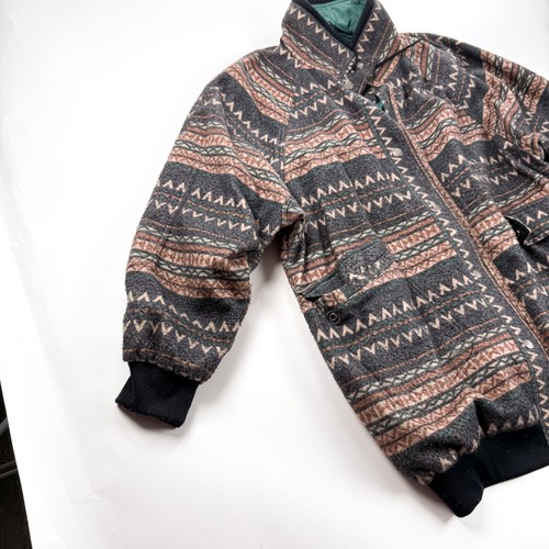 Vintage Current Seen Reversible Aztec Jacket Seafoam Green Southwestern XL Retro - Picture 3 of 11