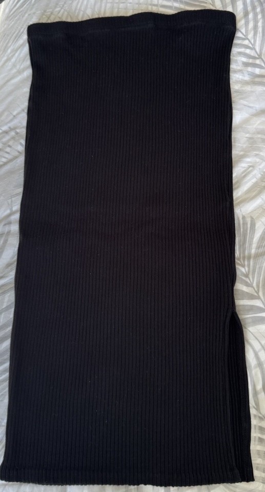 SEED Ladies Stretch Straight Pencil Skirt Black Size Small 