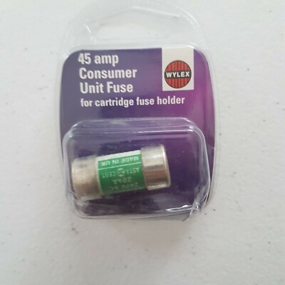 WYLEX CARTRAGE BS1361 45A FUSE BRAND NEW With Carrier