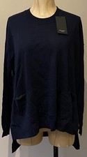 Image of PAUL SMITH BLACK Woman's Navy Blue 100% Wool Jumper (Medium) RRP £214 NEW